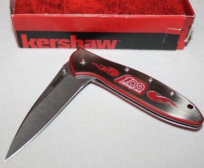 Snap On Tools 100th Anniversary Kershaw Leek Ken Onion Flame Overlay Knife ~ UD8