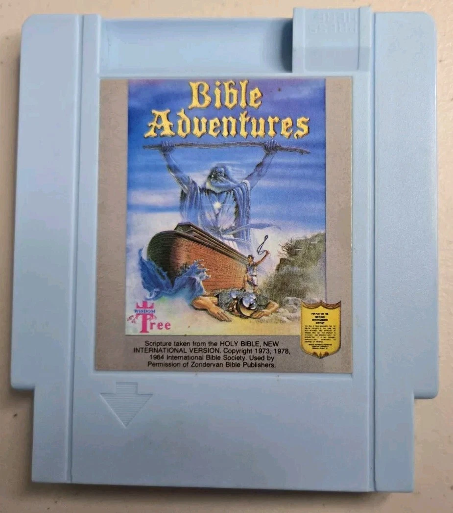 RARE Vtg 1991 NES Bible Adventures BLUE Nintendo Video Game