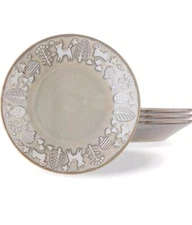 Mino Ware Minotobu Curved Plates Set of 4-3 fl oz, 6 inch