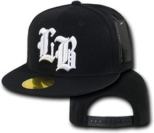 Long Beach 3D Old English Snapback LB Snoop Flat Bill Baseball Hip Hop Cap Hat