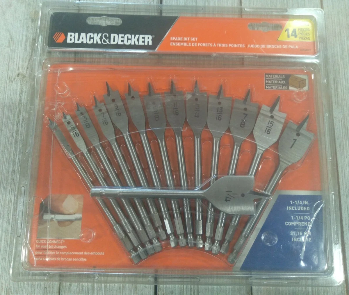 BLACK & DECKER : Sword Drill Bits-1/4