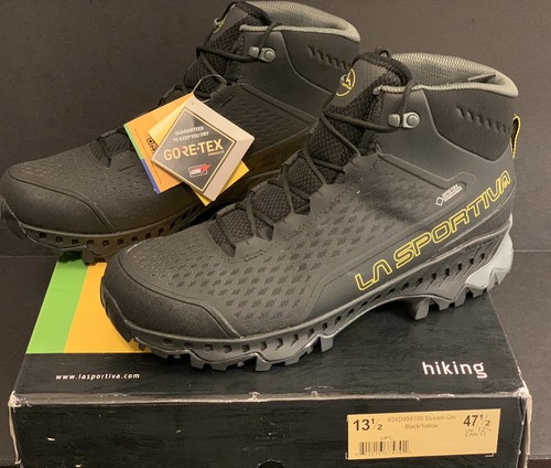 New Men's 13.5 - LA SPORTIVA - Stream Gore-Tex - Hiking Boots - Black /  Yellow | eBay