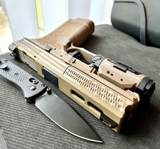 Complete Glock 17 Gen 3 Slide Custom Flag Cerakote RMR Cut G17 Upper +FREE KNIFE