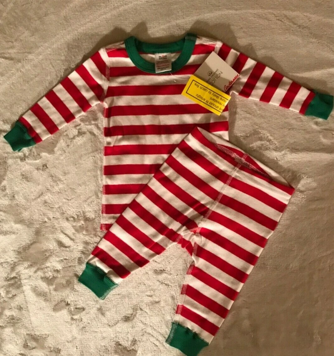 Baby striped online christmas pajamas