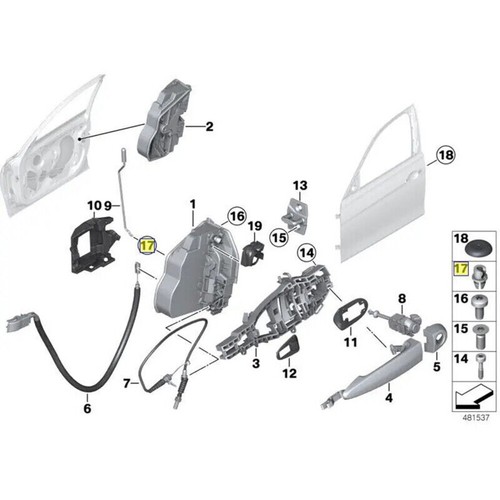 2??Interior Door Clips-Door Lock Mechanism For BMW 1-8 Series Z4 FOR MINI F55 - Picture 20 of 24