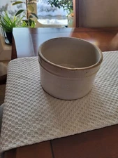 VTG/antique ?salt Glazed Stoneware Crock Cake Crock pottery 3 quart READ ALL