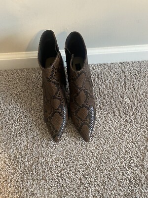 NEW Steven by Steve Madden Zaander Ankle Boot 9 M Natural Snake Pattern