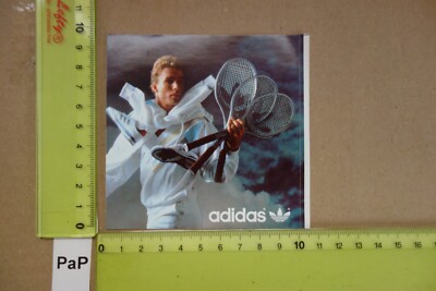 Alter Aufkleber Sport Tennis Ausrüstung Zubehör Kleidung ADIDAS Spieler (?)