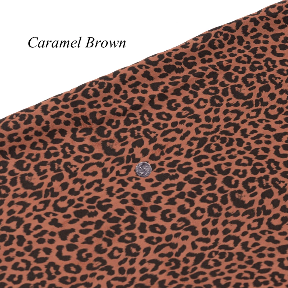 Animal Guepardo Tigre Imitación Cierva Gamuza Tela Ropa Chaqueta Faldas Pantalones Zapato 58"w Foto 3 de 3