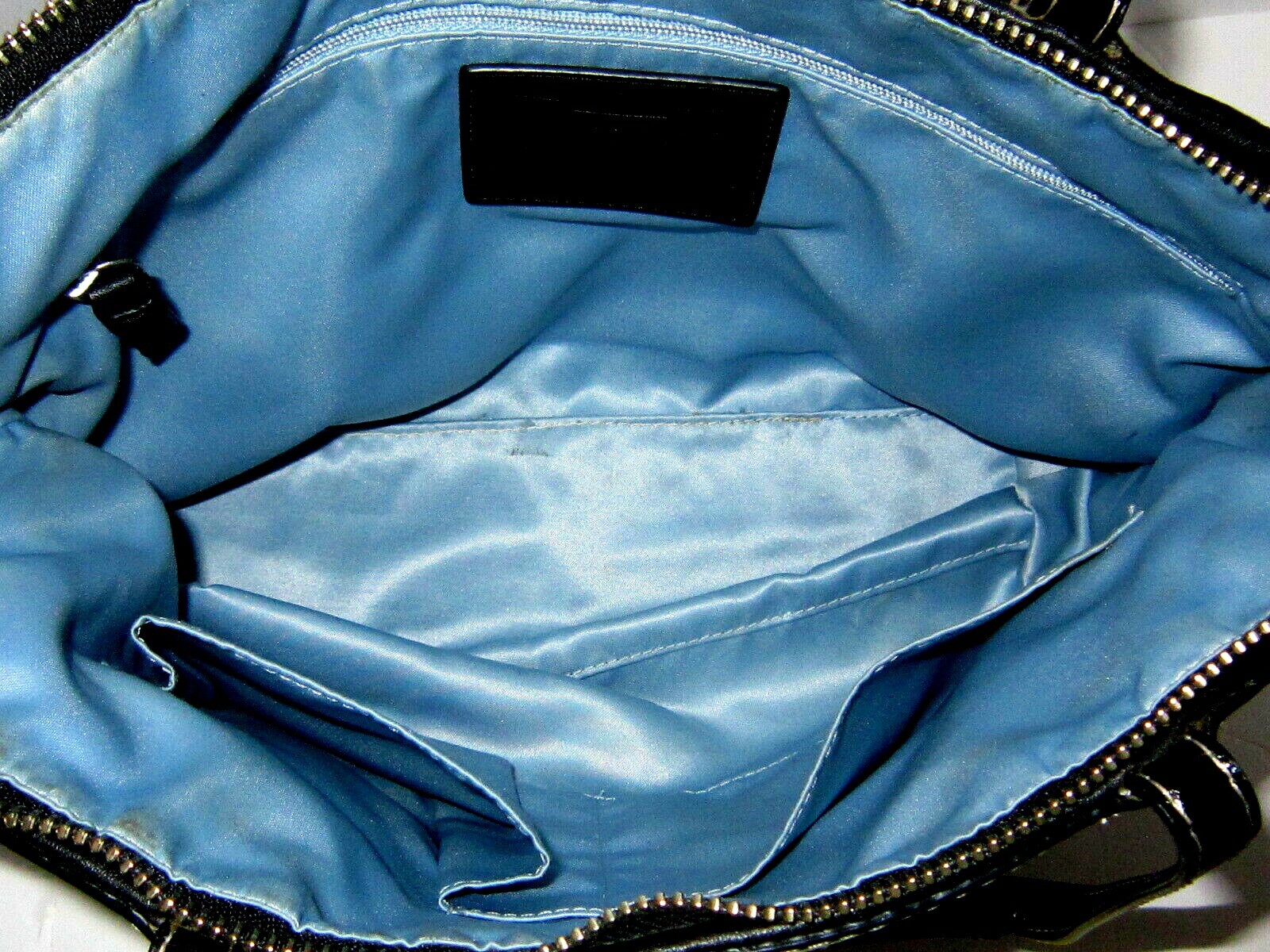 Authentic COACH Black Leather Top Handle Zipper Handb… Gem