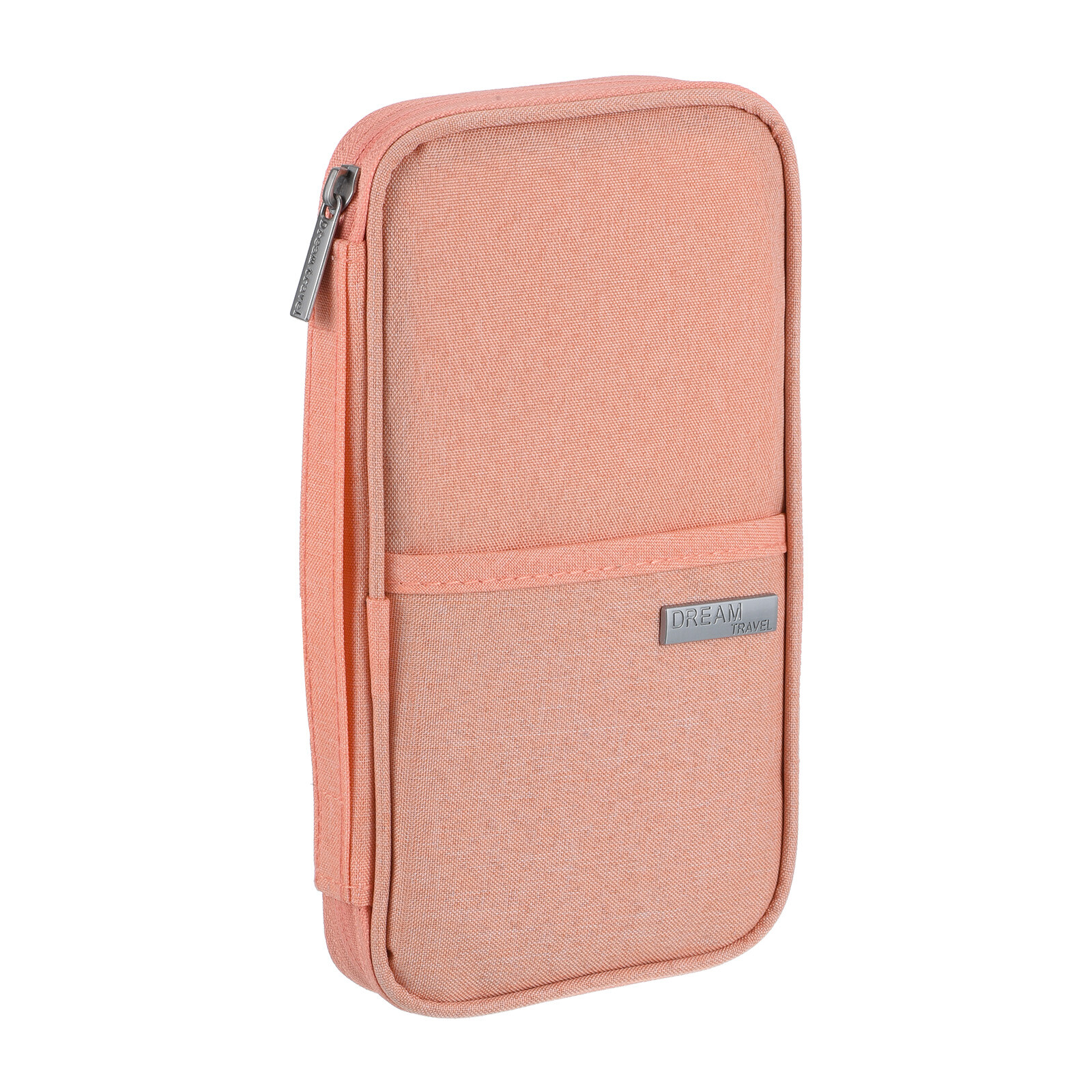 9x5 Inch Pink Family Passport Wallet with Multiple Pockets for Travel-image
