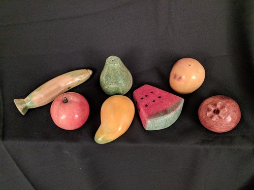 Vintage Alabaster Marble Carved Fruit 7 Pieces - Picture 6 of 10