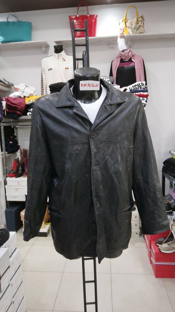 Jacket Wake Leather Men Black Vintage Size L MON1434LZ | eBay Jacket Wake Leather Men Black Vintage Size L MON1434LZ | eBay