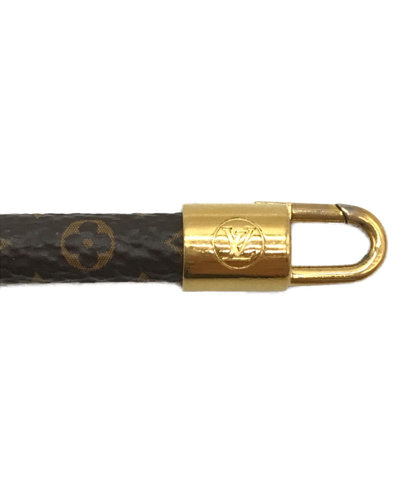 LOUIS VUITTON Bracelet Crazy In Lock M6451F Monogrom Heart Leather 