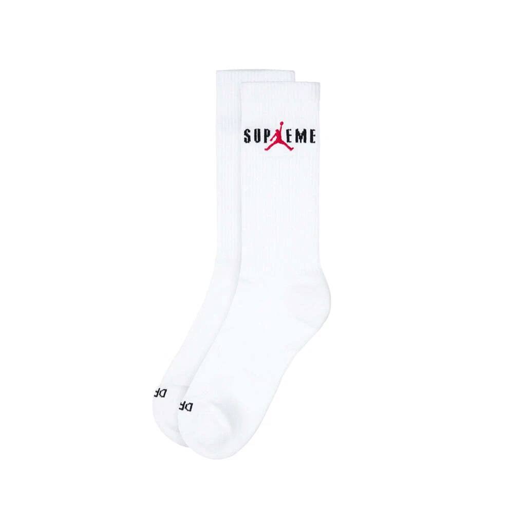 Supreme x Jordan Crew Socks   White