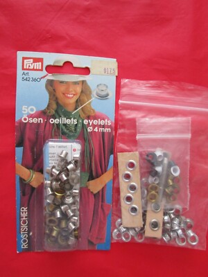 50 Prym Eyelets Package 4 mm + Loose one All From Germany