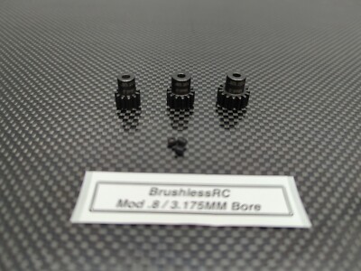 Mod .8 1/8'' Steel Pinion Gear Set 32P 3.175mm 11T 13T 15T For 32 Pitch RC Spur
