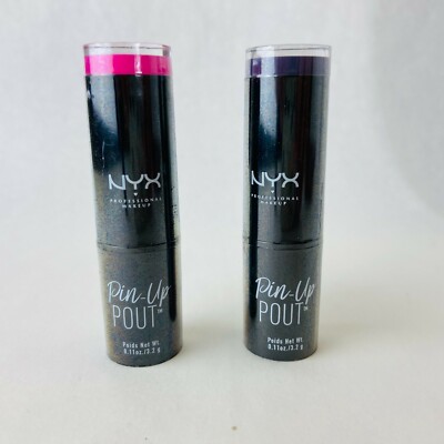 NYX Pin-Up Pout Lipstick - Choose Shade Hot Pink, Blue, Nude, Rose Pink