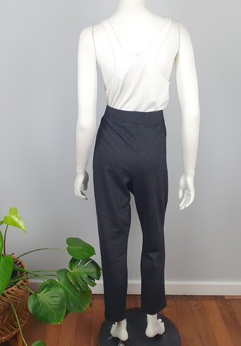 Pantalones Ponte Katies Talla 20 Largo Completo Textura Pull On Gris Oscuro Elastizados Mujer - Imagen 13 de 14