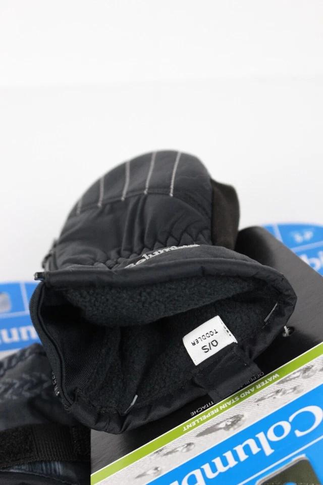Guantes de manopla Columbia Chippewa III para niños pequeños cremallera talla única negros Omni Shield Foto 4 de 4