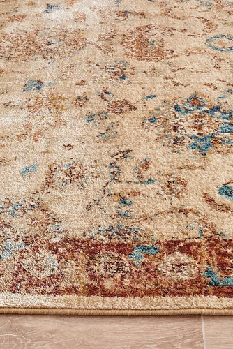 Alice Rustic Distressed Soft Ivory Oriental Floor Rug 240x330cm **FREE DELIVERY* - Picture 4 of 5