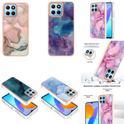 Per Huawei Honor X8A X7 Anello Custodia Posteriore Silicone Marmo - Foto 12