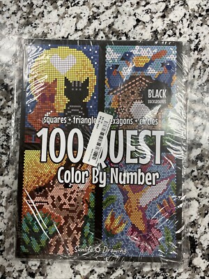100 Quest Color By Number - Squares - Triangles - Hexagons - Circles 