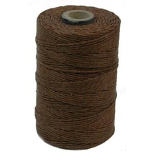Irish Waxed Linen Thread Walnut Brown 43662 (50gr, 100y) 4Ply Cord Crawford