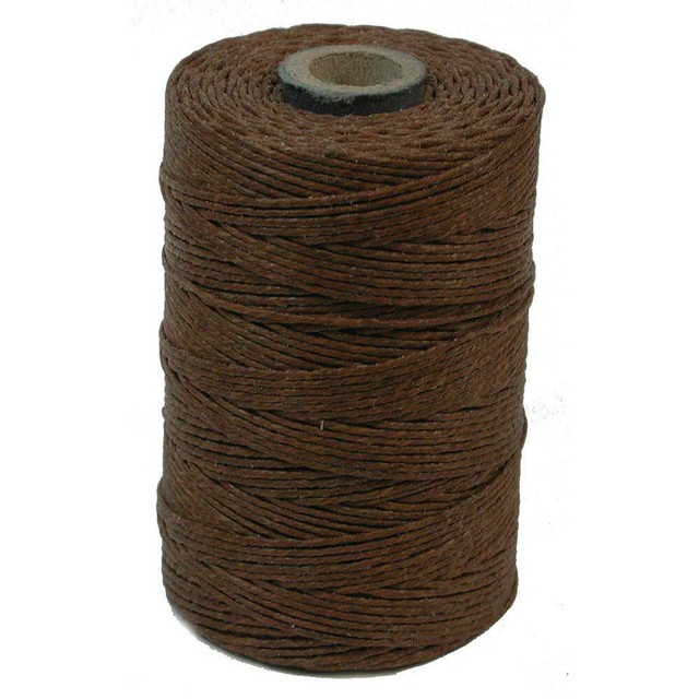 Irish Waxed Linen Thread Walnut Brown 43662 (50gr, 100y) 4Ply Cord