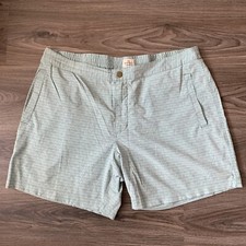 Marine Layer Men s XL Swim Trunk Gray green Stretch Snap Front Pockets Casual