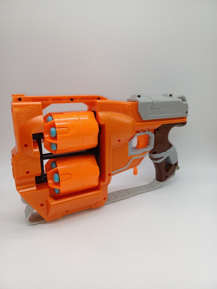 Nerf FLIPFURY オレンジ トイガン Nerf Zombie Strike Flipfury Blaster 12 Shot Double Revolver