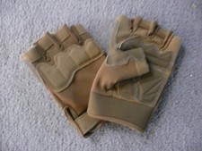 BROWN KNIT/LEATHER BIKE CYCLING GLOVE medium
