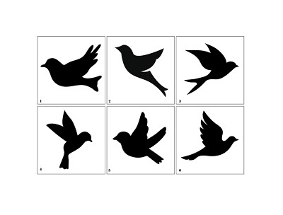 Flying Bird Schablonen - wiederverwendbar