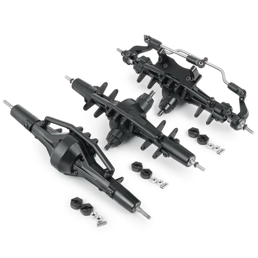 YZSM Accessori per Auto RC. Assale Posteriore Centrale Anteriore Completo in Fusione di Metallo 6X6 per