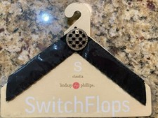 Lindsay Phillips SwitchFlops Strap Black Claudia Flip Flop Shoe NEW Sm