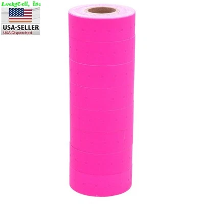 PROLINE 10 Rolls / 5000 Tags PINK labels for Motex MX-5500 L5500 Mx989 Price Gun