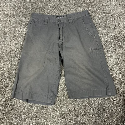 Elixir Mens Size 32 Gray Flat Front Rip Stop Outdoors Shorts Casual