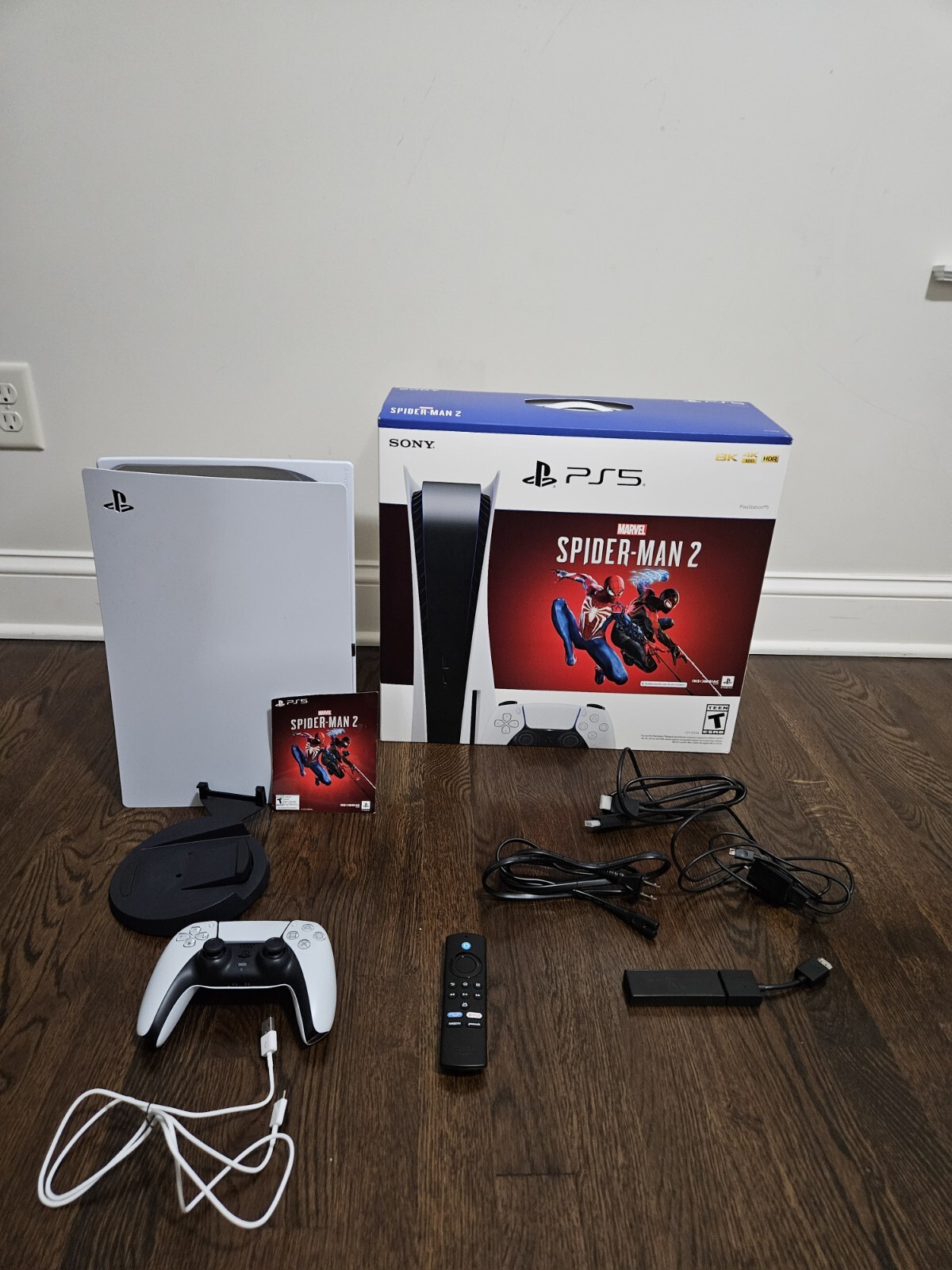 PS5 SPIDERMAN 2 DISC EDITION + FIRE TV STICK AND TV STICK CONTROLLER-image