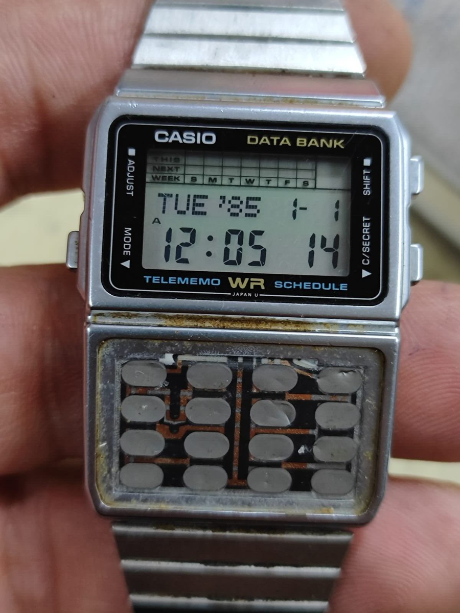 Casio DBC-610 Data Bank Calculator Watch Mod 676 Full Working Used