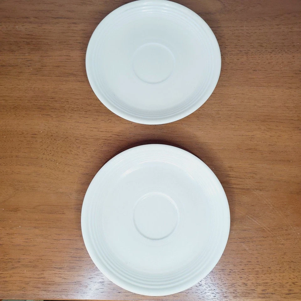 Platillos de marfil Fiestaware de colección platos pequeños de fiesta vajilla de los años 50 MCM Homer HLC Foto 2 de 4