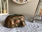 Two Snuggling Bunny Rabbits Small Sculpture Vintage Figurine — photo 2