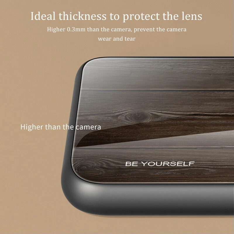 Wood Pattern Glass Phone Case for Samsung S24 Ultra S23 FE S22 A54 A53 A14