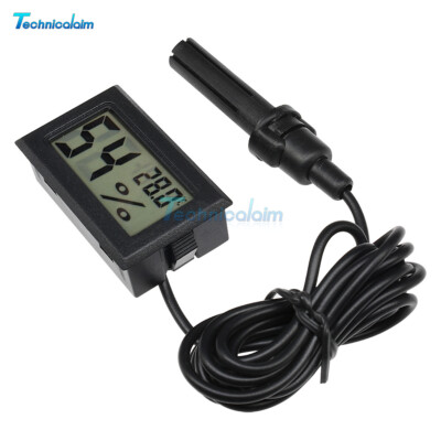 1/5/10PCS Mini Temperature Humidity Meter  LCD Thermometer Hygrometer with Cable