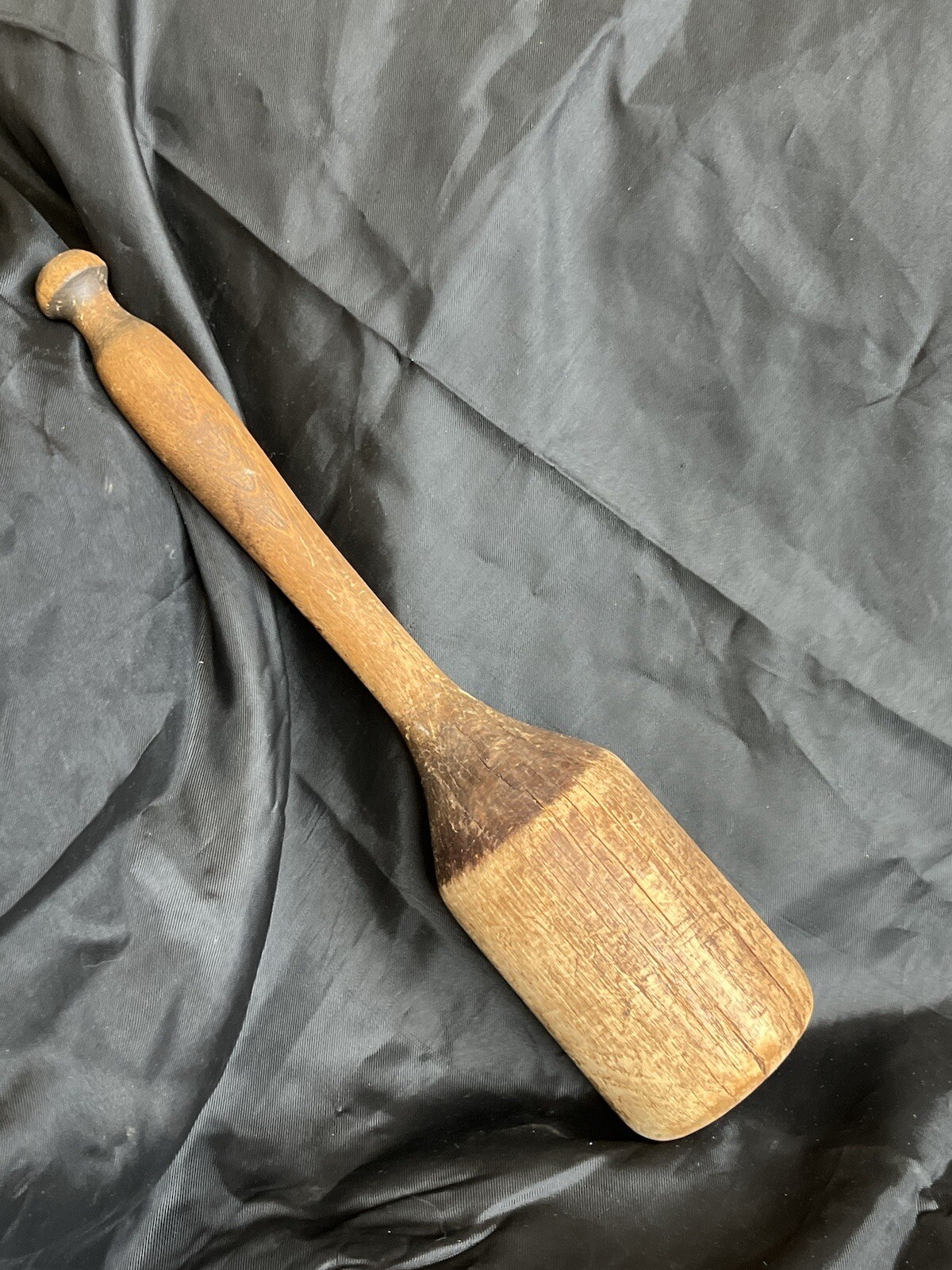 Antique Primitive Sauerkraut Stomper Carved Wood Wooden Masher Pounder