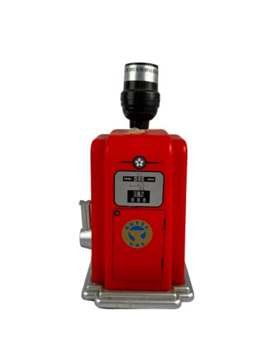 Disney Pixar Cars 2 Butte Gas Pump Table Lamp Red Plastic 15" Bedroom Light