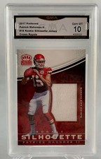 2017 Crown Royale Patrick Mahomes II Rookie Silhouette Jersey Card - Graded 10