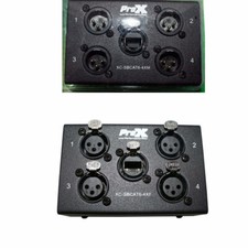 4 Channel Cat6 Male XLR Audio/DMX Snake Box  Female Stage Box