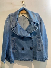 J.W. Anderson Jonathan Oversize Double Breasted Denim Jacket US6 EU38 Italy