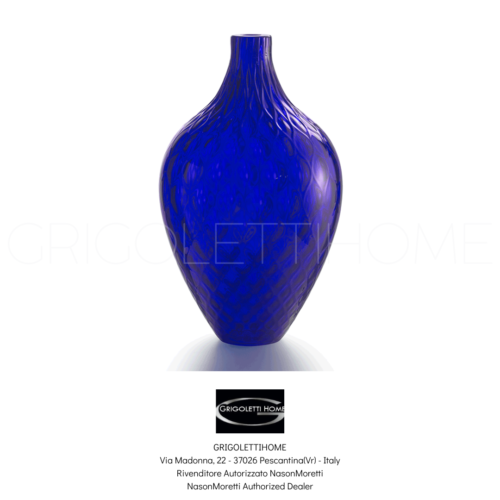 Nason Moretti - Samarcanda - Vaso alto blu - h 23 cm d 14 cm - Rivenditore - Foto 1 di 3