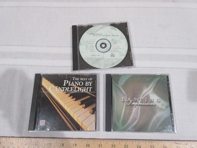 Lot of 3 Easy Listening CD Music Piano by Candlelight/Spa /Lasting Impressions